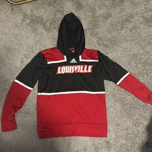 Adidas black and red louisville aeroready sweatshirt